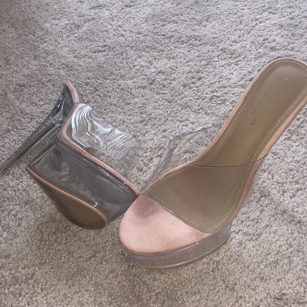 6 inch nude heels with 2 inch platform